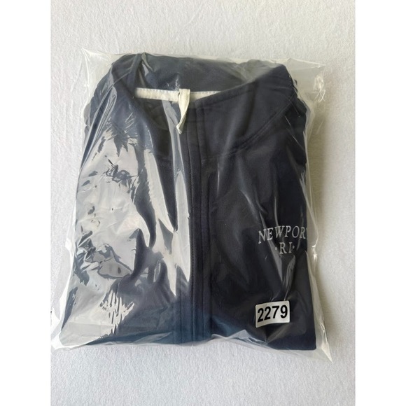 NEWPORT Gear Pullover Men XL Blue 1/4 Zip Sweatshirt Cotton Blend Embroidered - Picture 12 of 12